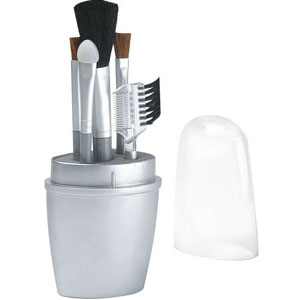 ESTUCHE PROMOCIONAL DE PLASTICO CON BROCHAS GLAMOUR