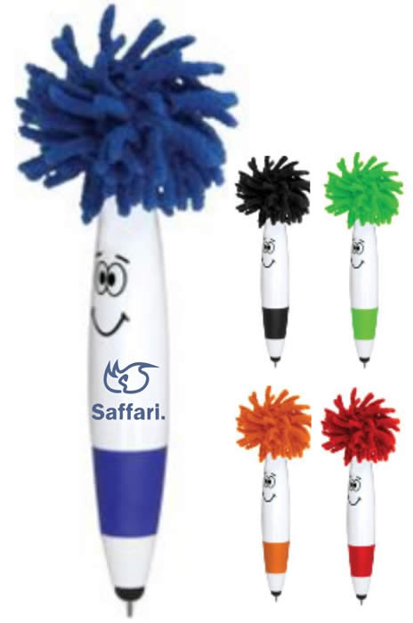 Venta pluma divertida, venta pluma niños mayoreo, pluma impresa niños, venta pluma impresa para niños, plumas cumpleaños, Boligrafo Plastico Touch Moppy, ES13049