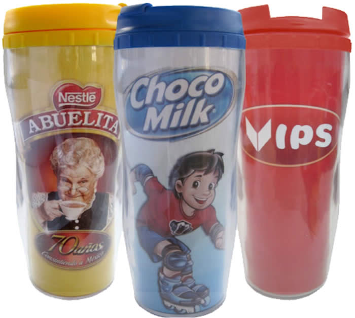 THERMO PROMOCIONAL DE PLASTICO PARA IMPRESIONES DE 16 OZ.