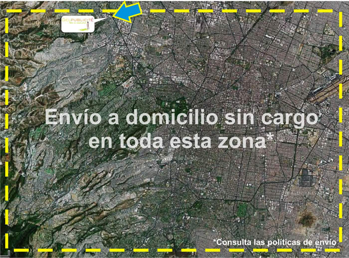 Area de entrega, D.F. y &aacute;rea Metropolitana