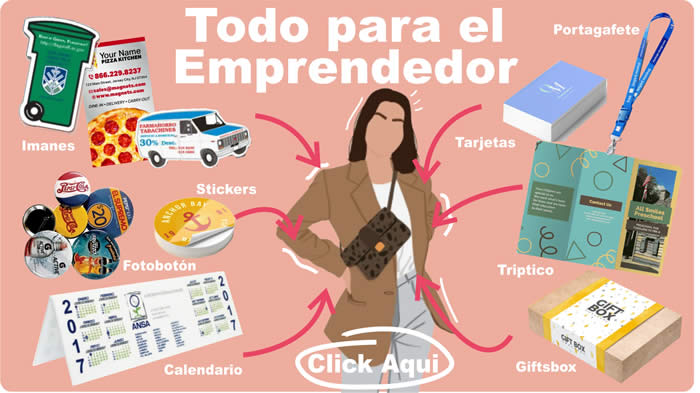 Tenemos todo para ti que eres emprendedor, imanes, imanes publicitario, flayers, volantes, tarjetas, fotobotones, credenciales, sticker, gafetes, calendario y giftbox